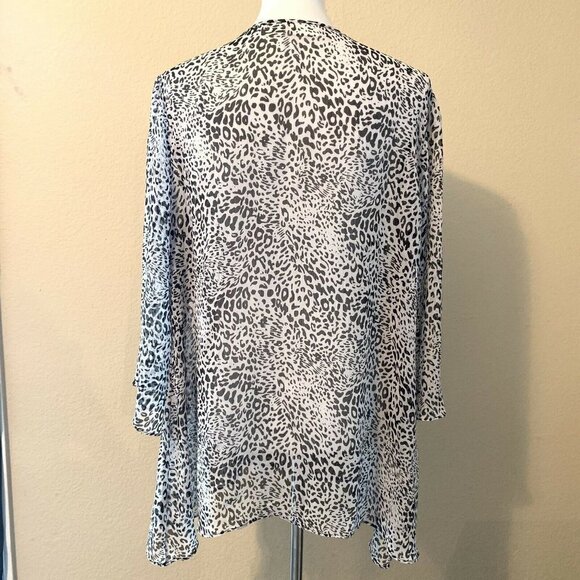 Cato Multi Color Animal Print Embellished Blouse - Picture 4 of 6